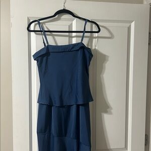 Elegant Blue Sleeveless Dress